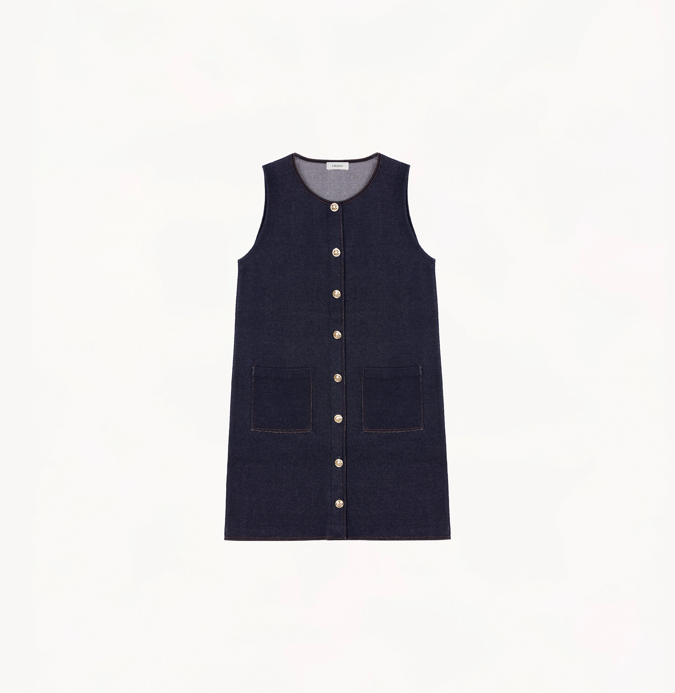 denim vest mini dress DENIM-LOOK MINI DRESS – CRUSH Collection