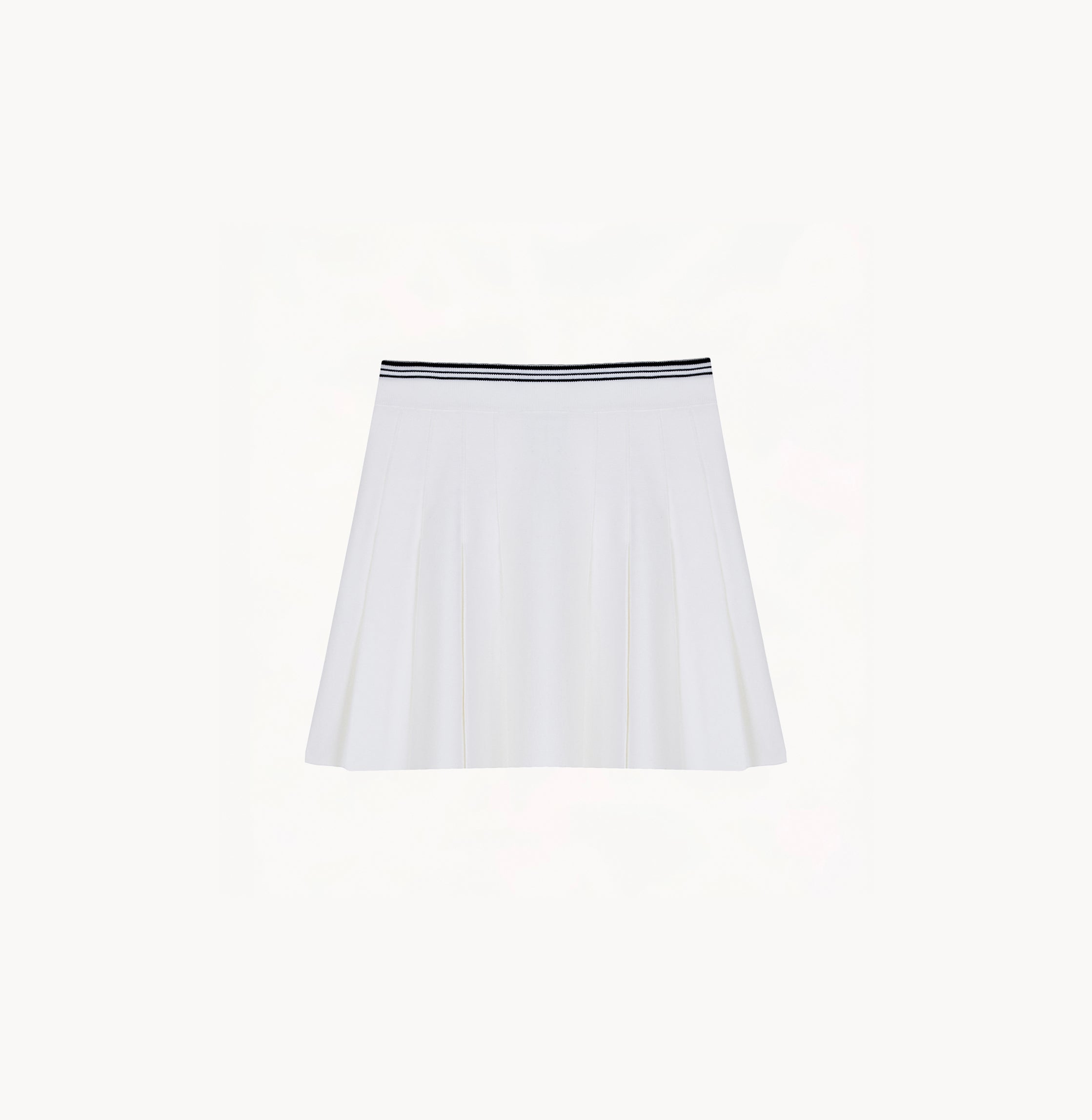 White Pleated Mini Skirt, High Waisted | CRUSH Collection
