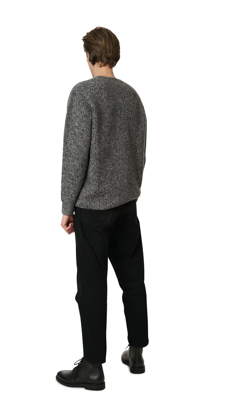 PLY-KNIT CREW-NECK CASHMERE SWEATER