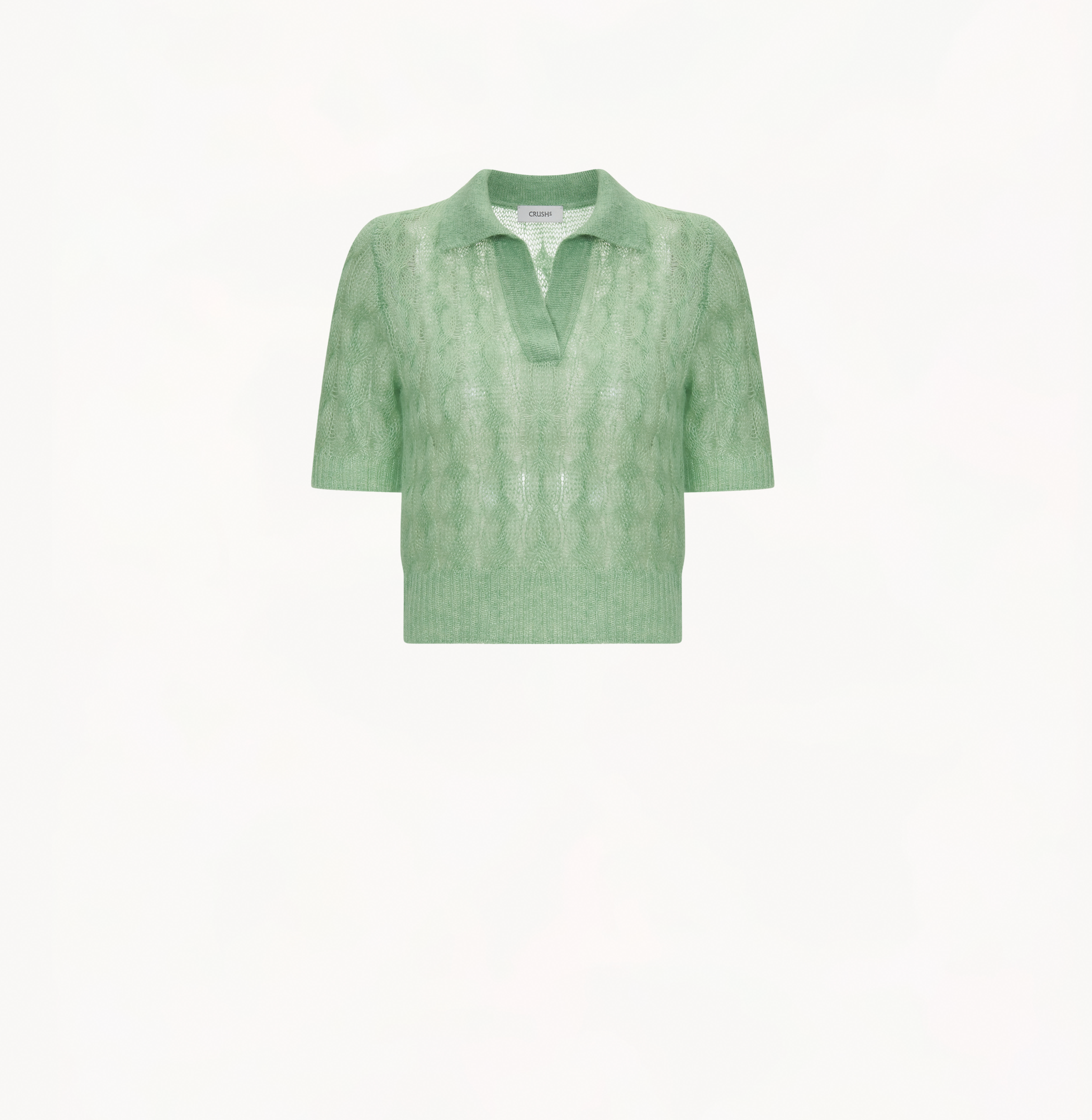 Sheer Mohair Short Sleeve Polo Shirt – CRUSH Collection