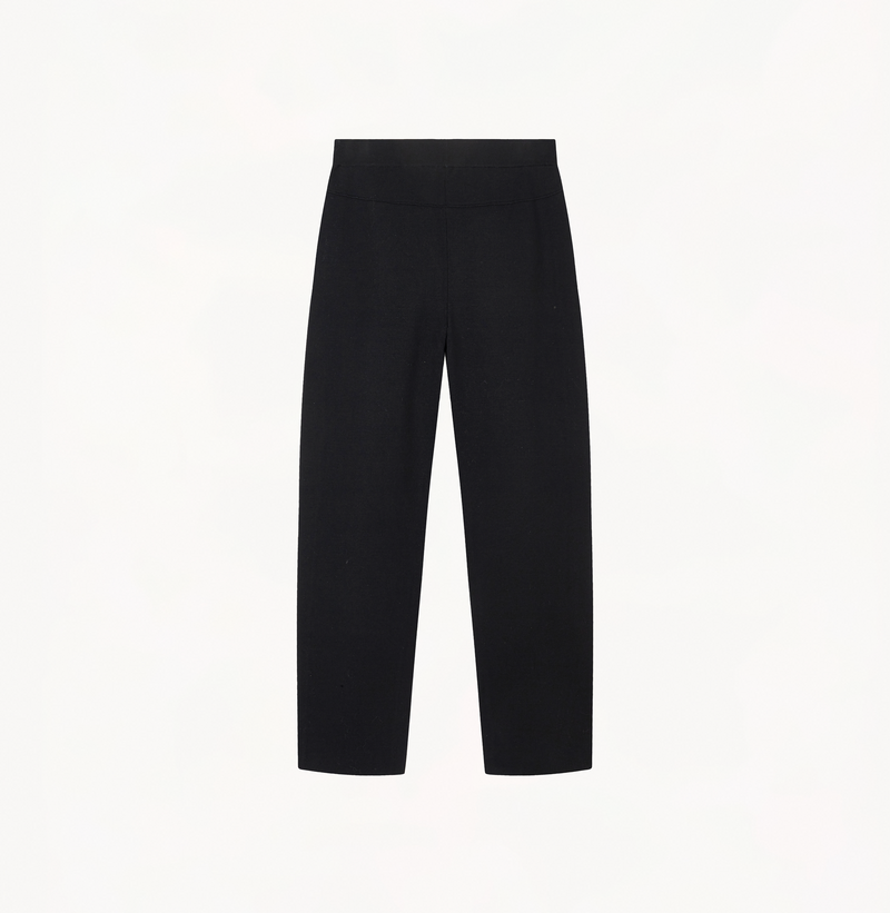 WOOL-BLEND PATCH POCKETED TAPERED TROUSERS