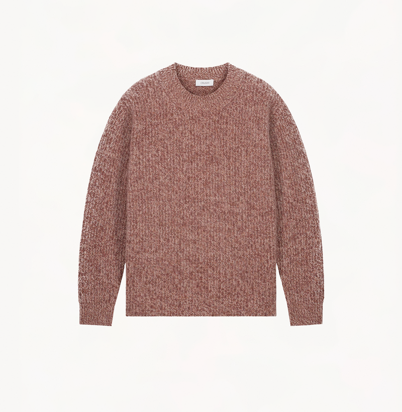 PLY-KNIT CREW-NECK CASHMERE SWEATER