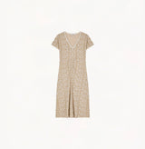 BUTTERFLY DRAWSTRING SHORT-SLEEVED DRESS