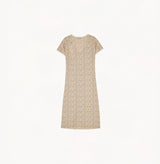 BUTTERFLY DRAWSTRING SHORT-SLEEVED DRESS