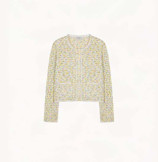 COLOR-DOTTED TWEED JACKET