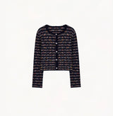 STRIPED TWEED CARDIGAN