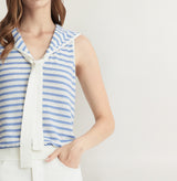STRIPED SAILOR COLLAR VEST
