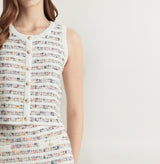 STRIPED TWEED VEST