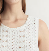 CROCHET POINTELLE CREWNECK VEST