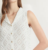 DIAMOND PATTERN CARDIGAN