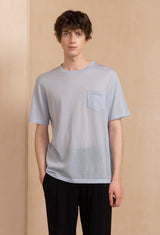 CREW-NECK SHORT SLEEVES CASHMERE TSHIRT-MEN
