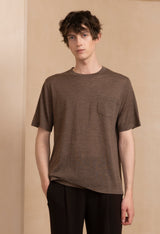 CREW-NECK SHORT SLEEVES CASHMERE TSHIRT-MEN