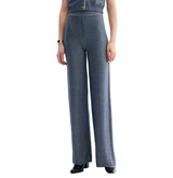 DENIM-LOOK STRAIGHT LEG TROUSERS