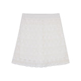 Linen Sequined Pointelle Skirt