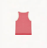 MULTICOLOR STRIPED U-NECK VEST