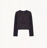 STRIPED TWEED CARDIGAN