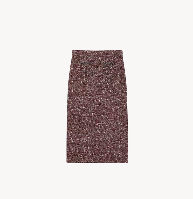 FANCY BOUCLÉ MIDI SKIRT