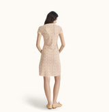 BUTTERFLY DRAWSTRING SHORT-SLEEVED DRESS