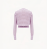 POINTELLE SILK AND COTTON-BLEND CARDIGAN