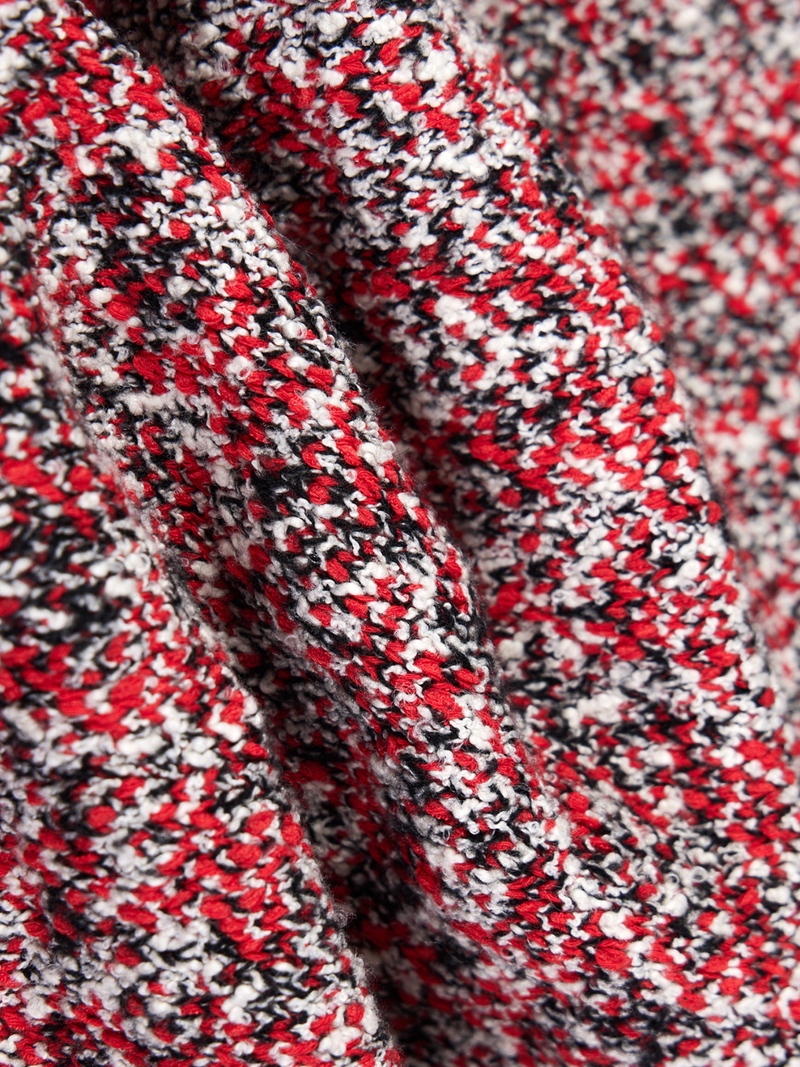 SPECKLE TWEED HOODED JACKET