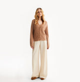 BOUCLÉ POINTELLE V-NECK CARDIGAN