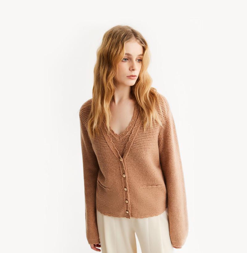 BOUCLÉ CROCHET CARDIGAN – CRUSH Collection
