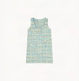 CHECK TWEED VEST DRESS
