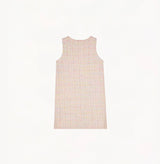 CHECK TWEED VEST DRESS