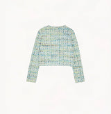 CHECK TWEED PLACKET JACKET