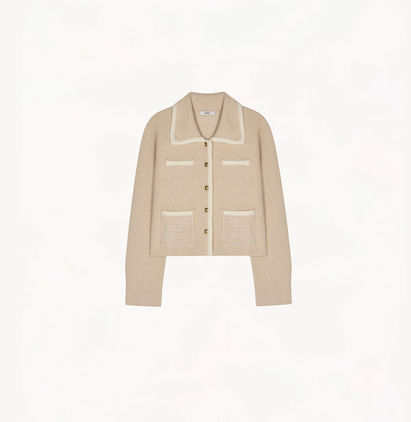BOUCLÉ LAPEL JACKET