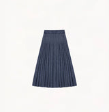 DENIM PLEATED SKIRT