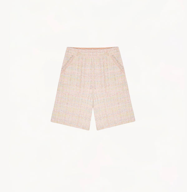 CHECK TWEED BERMUDA SHORTS