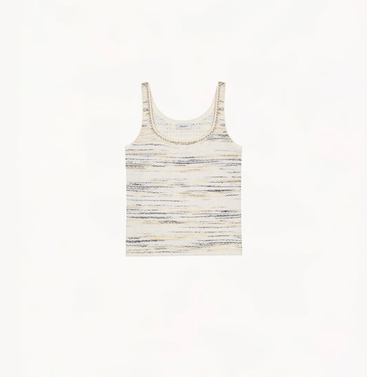 MULTICOLOR GRADIENT U-NECK VEST