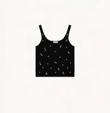 EMBROIDERED U-NECK VEST