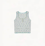 CHECK SQUARE NECK TANK TOP