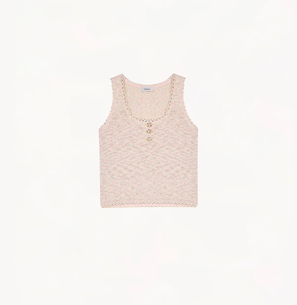 CHECK SQUARE NECK TANK TOP