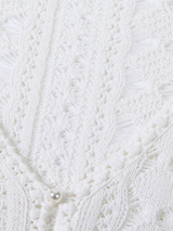 CROCHET POINTELLE V-NECK CARDIGAN