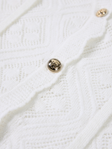DIAMOND PATTERN LONG-SLEEVED CARDIGAN