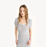 MULTICOLOR SHORT SLEEVE DRESS