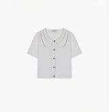 EMBOSSED TEXTURE CREWNECK JACKET