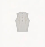 RUFFLED POLO VEST
