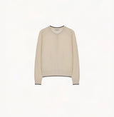 METALLIC CREWNECK CARDIGAN