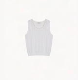 CROCHET POINTELLE CREWNECK VEST