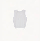 CROCHET POINTELLE CREWNECK VEST