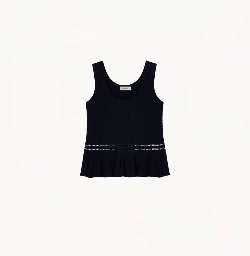 Embossed Texture U-Neck Tank Top – CRUSH Collection