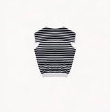 STRIPED SAILOR COLLAR VEST