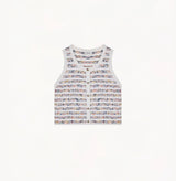 STRIPED TWEED VEST