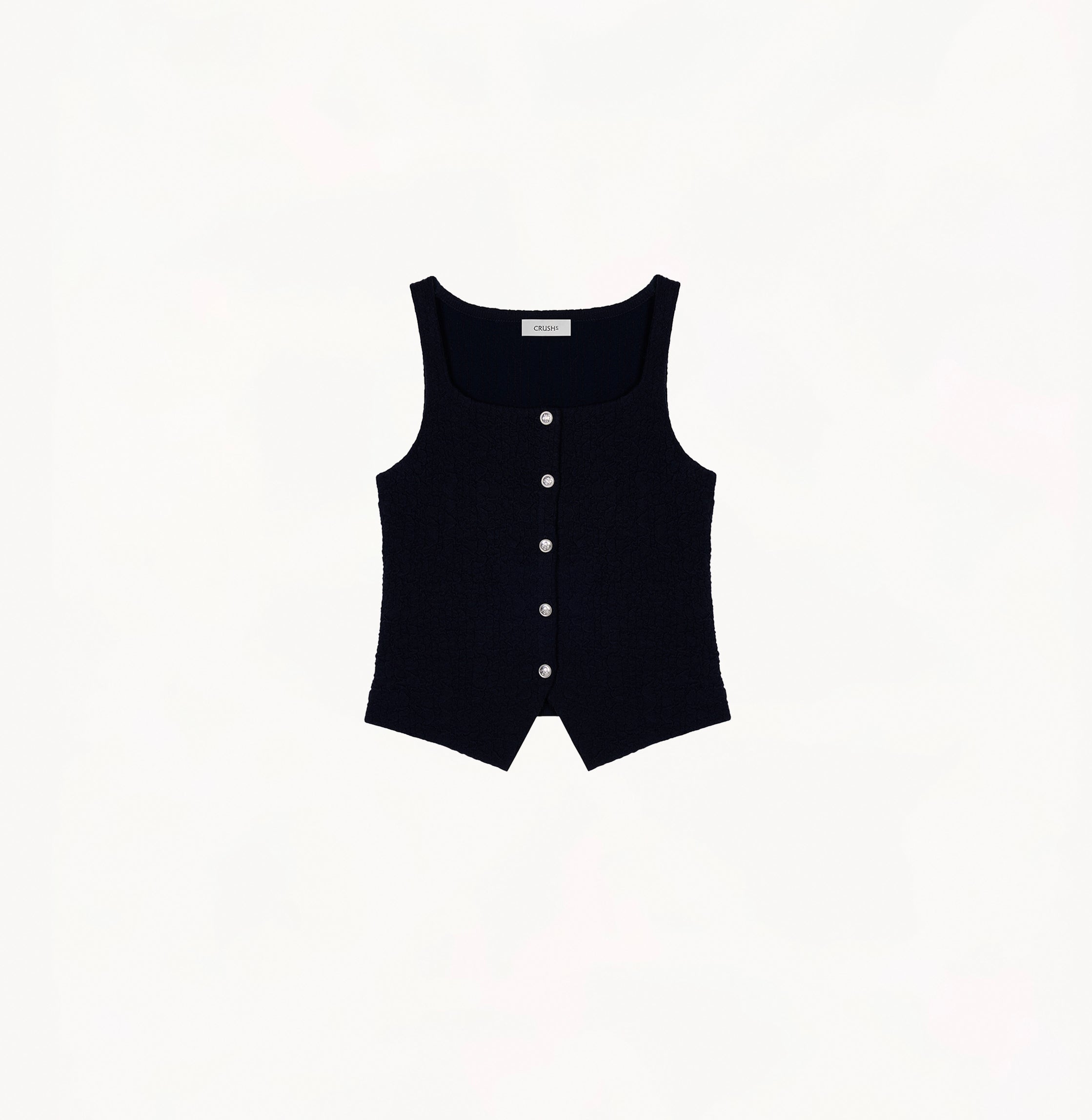 Embossed Texture Square Neck Vest – CRUSH Collection