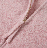 TEDDY BOUCLÉ STAND-COLLAR CARDIGAN