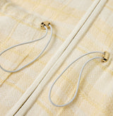 CHECK HOODED SLEEVELESS DRESS